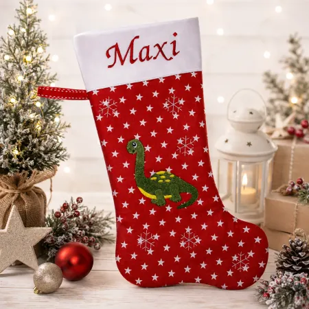 Preview: Personalisierte Nikolausstiefel Dino XXL Groß