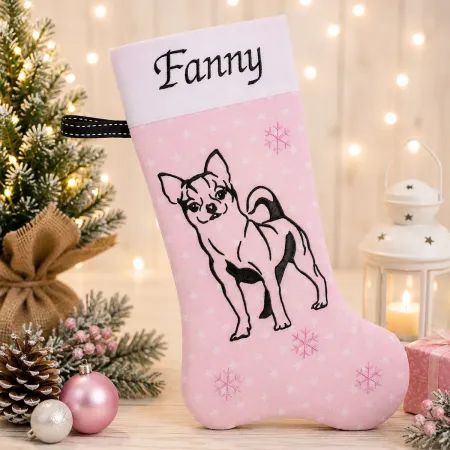 Personalisierte Chihuahua Nikolausstiefel