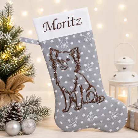 Personalisierte Chihuahua Nikolausstiefel