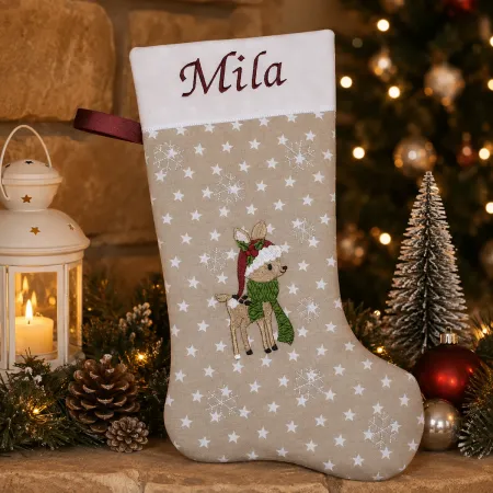 Personalisierbar Nikolausstiefel Rentier