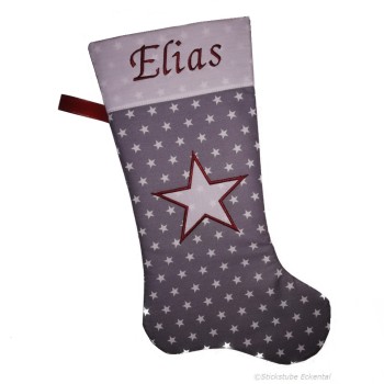 Nikolausstiefel mit Stern personalisiert