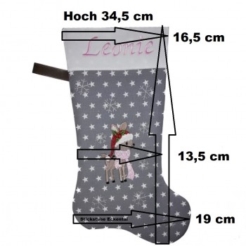 Nikolausstiefel mit Name Rentier