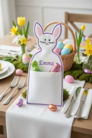 Hase mit Bestecktasche Name Emma