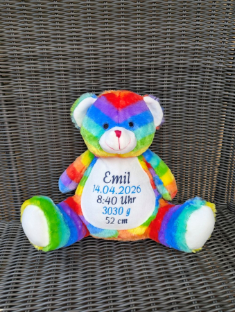 Preview: Regenbogen Bär mit Namen