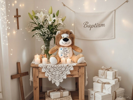 Preview: Lieferumfang: Stofftier ohne Dekoration. Bild: 