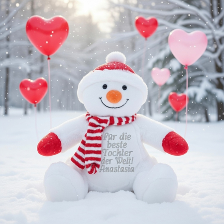 Kuscheltier Schneemann selbst gestalten