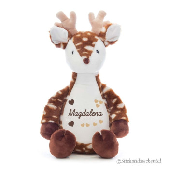 Hirsch Plüschtier bestickt mit Namen