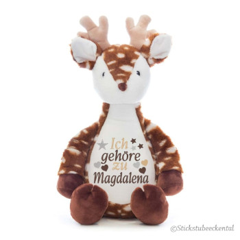 Hirsch Plüschtier mit Namen