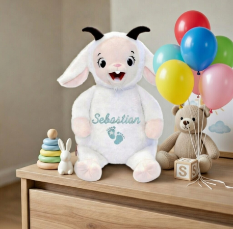 Lieferumfang: Stofftier ohne Dekoration. Bild: 