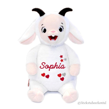 Preview: Ziegler Plüschtier bestickt mit Namen