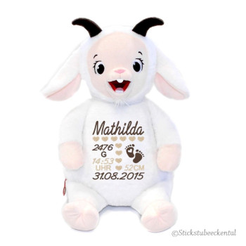 Stofftier Ziegler personalisieren lassen