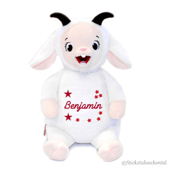 Ziegler Kuscheltier bestickt mit Namen