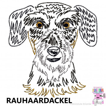Impfausweishülle mit Rauharrdackel