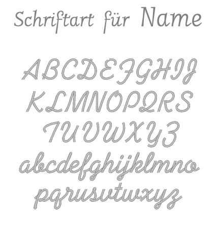 Schriftart  für Name