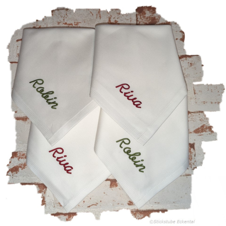 Stoffservietten für Geburtstag Schriftart A Position 6