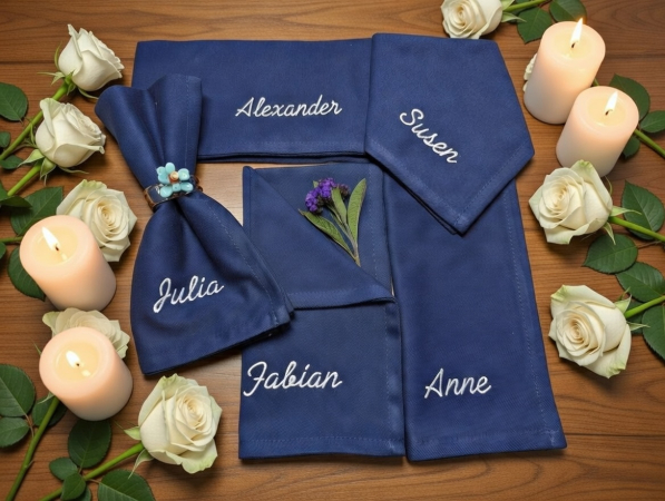 Preview: Stoffservietten Hochzeit Geburtstag