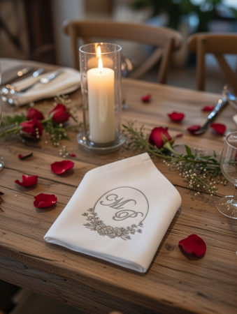 Preview: Lieferumfang: Stoffservietten ohne Dekoration. Bild: 