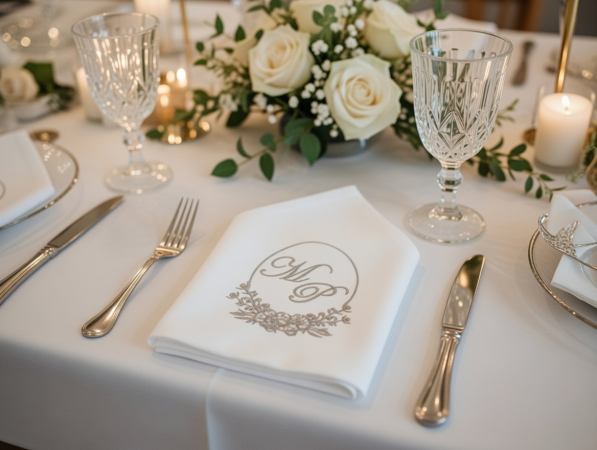 Preview: Lieferumfang: Stoffservietten ohne Dekoration. Bild: 