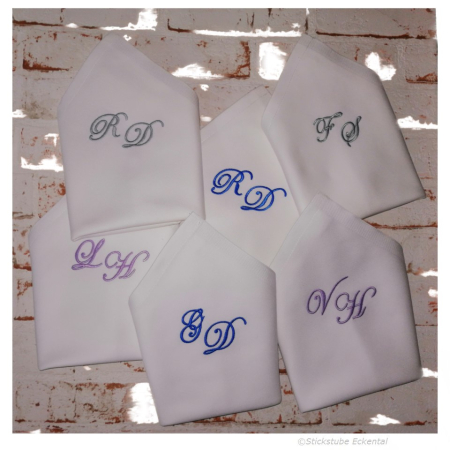 Preview: Stoffservietten Monogramm