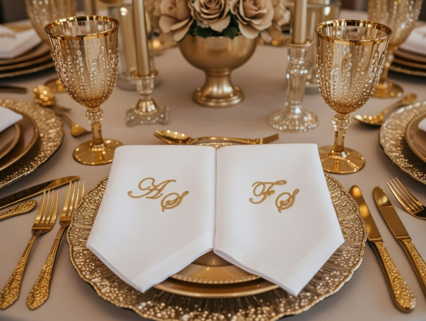 Stoffservietten mit Monogramm