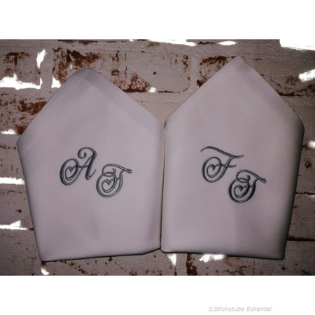 Preview: Stoffservietten Monogramm