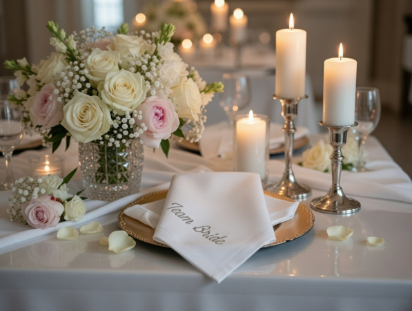 Stoffservietten Garnfarbe silber lurex