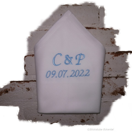 Preview: Stoffservietten mit Initialen