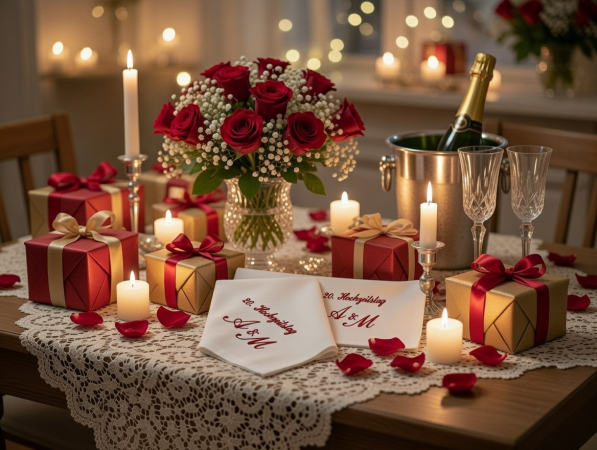 Preview: Stoffservietten Hochzeitstag