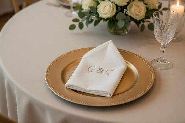 Stoffservietten Baumwolle mit Initialen