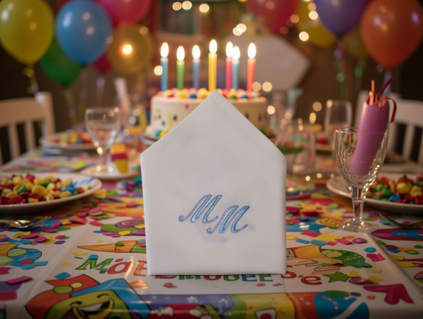 Preview: Baumwolle Stoffservvietten weiß