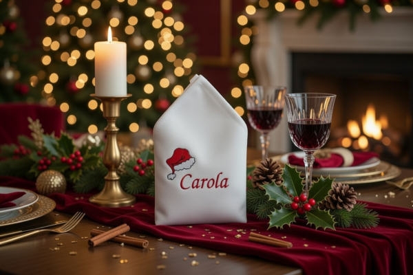 Weihnachtsservietten mit Name