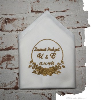 Stoffservietten für Diamant Hochzeit