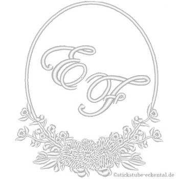Stoffservietten Monogrammmuster E F