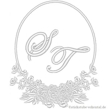 Stoffservietten Monogrammmuster S T