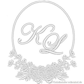 Stoffservietten Monogrammmuster  K L