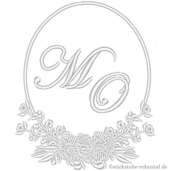Stoffservietten Monogrammmuster M O