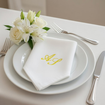 Lieferumfang: Stoffservietten ohne Dekoration. Bild: 