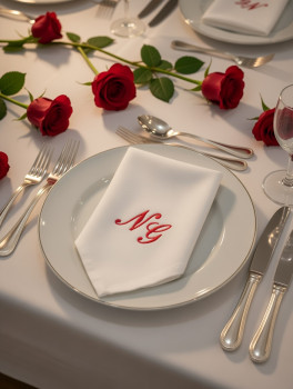 Preview: Lieferumfang: Stoffservietten ohne Dekoration. Bild: 