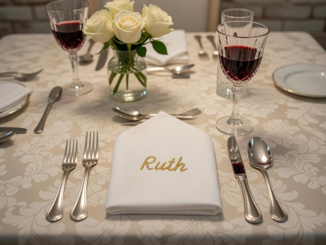 Stoffservietten mit Namen Position Nr. 01