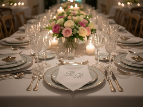 Preview: Stoffservietten mit Monogramm Position Nr. 3