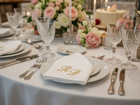 Preview: Stoffservietten mit Monogramm Position Nr. 4