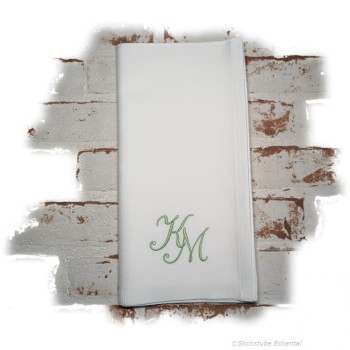 Stoffservietten mit Monogramm besticken lassen