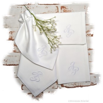 Personalisierte Servietten mit Monogramm