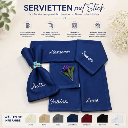 Stoffservietten Hochzeit Geburtstag Taufe