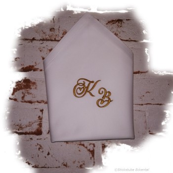 Stoffservietten personalisiert goldene Farbe