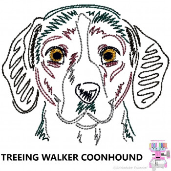 Impfausweishülle mit Treeing Walker Coonhound