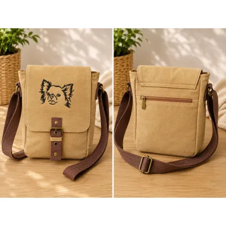 Canvas Tasche mit Chihuahua bestickt
