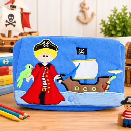 Windeltasche mit Piratenmotiv und Druckknopf
