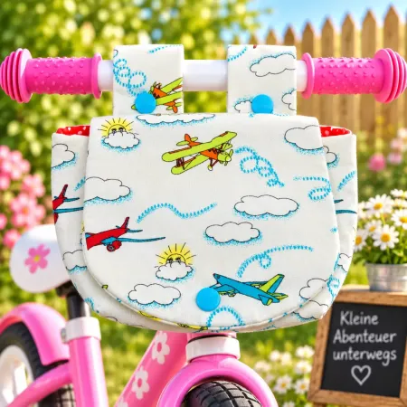 Lenkertasche Flugzeug für Kinderfahrrad Laufrad und Roller