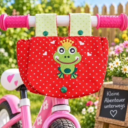 Lenkertasche Frosch für Kinderfahrrad Laufrad und Roller